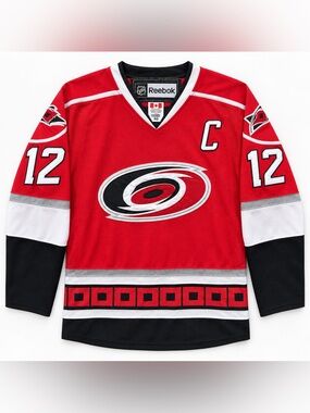 Eric Staal Hurricanes Reebok Edge 1.0 Authentic Jersey 50 Canada NHL Captain